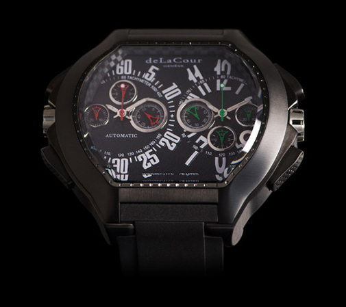 Replica DeLaCour Bichrono S3 Asphalt Titanium PVD Replica Watch